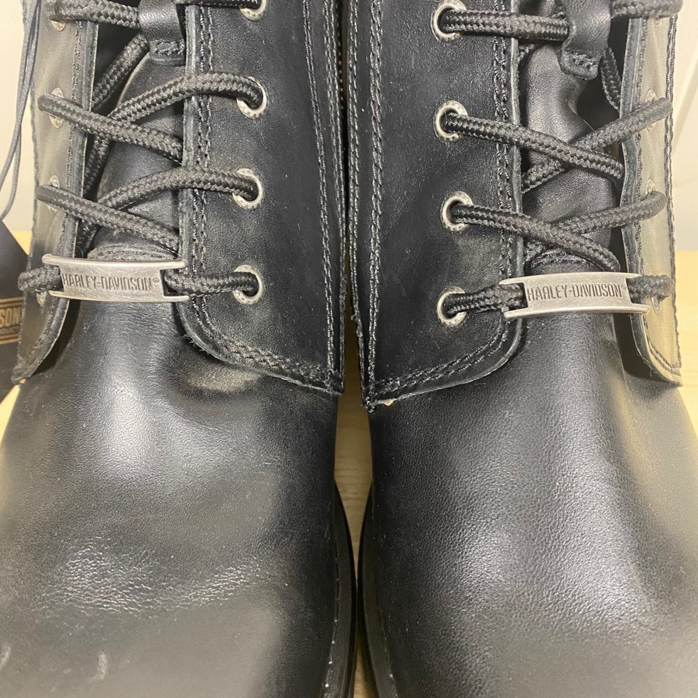 NEW Harley Davidson Black Leather Motorcycle Riding Boots Mens 10 /EU 43 - Picture 4 of 10